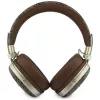 Guess GUE005462 Auriculares Bluetooth over-ear con ENC, diseño metálico, 4G Script Logo, Marrones