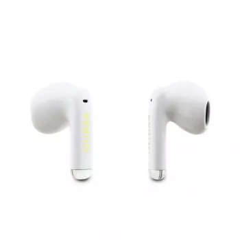 GUESS Glossy Gold Line Classic Auriculares TWS Blancos