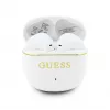 GUESS Glossy Gold Line Classic Auriculares TWS Blancos