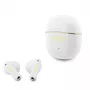 GUESS Glossy Gold Line Classic Auriculares TWS Blancos