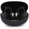 Guess Auriculares Bluetooth estéreo open-wearable con acabado metálico, piezas electrochapadas y logo clásico Negros