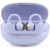 GUESS Auriculares inalámbricos open-ear con acabado metálico y piezas electrochapadas, logo clásico, Lila