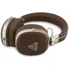 Guess GUE005460 Auriculares Bluetooth on-ear con ENC, Marrones, logo triangular metalizado granulado