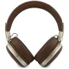 Guess GUE005460 Auriculares Bluetooth on-ear con ENC, Marrones, logo triangular metalizado granulado