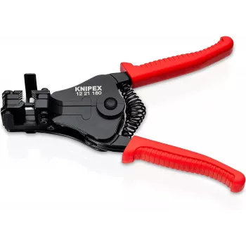 KNIPEX 1221 Pelacables automático 0,03-10 mm² (32-8 AWG) con cuchilla, 180 mm