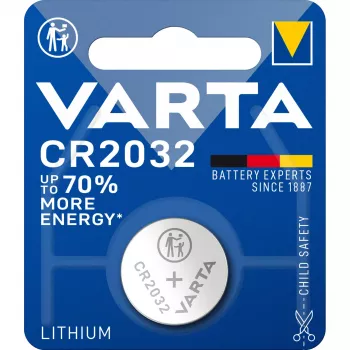 VARTA Electronic pila de botón de litio CR2032, 3V, 230 mAh, caja maestra con 100 unidades