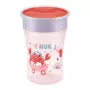 NUK Magic Cup 230 ml rojo vaso de entrenamiento con borde para beber 360° para niños a partir de 8+ meses, a prueba de fugas, sin BPA, apto para lavavajillas