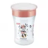 NUK Disney Mickey Mouse Magic Cup 230ml vaso de entrenamiento rojo con borde para beber 360°