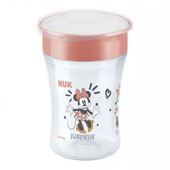NUK Disney Mickey Mouse Magic Cup 230ml vaso de entrenamiento rojo con borde para beber 360°