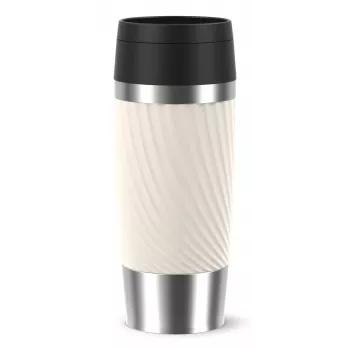 EMSA TRAVEL MUG Classic Twist (crema/acero inoxidable, 0,36 litros)
