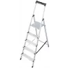 Krause SOLIDY 1x5 126238 escalera de tijera de un solo lado, 5 peldaños, aluminio, capacidad de carga 150 kg