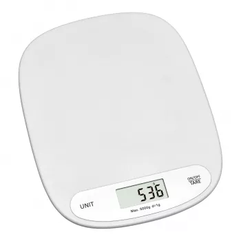TFA 50.2003.02 báscula de cocina digital, capacidad 5 kg, blanca, montaje en pared