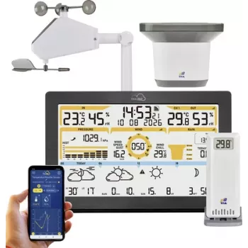 TFA TFA.me 35.8106.01 ID-05 estación meteorológica WLAN negra