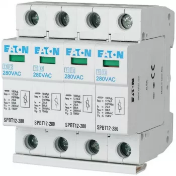EATON SPBT12-280/4 Dispositivo de protección contra sobretensiones tipo 1+2 4 polos 12,5kA 1,5kV TN/TNS