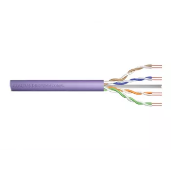 DIGITUS Cat.6 U/UTP cable de instalación B2ca, AWG23/1, LSOH, 500m, lila, rollo