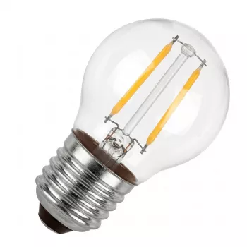 SYNERGY21 Lámpara LED retrofit E27 gota G45 Blanco cálido 1,5W para guirnaldas de luces