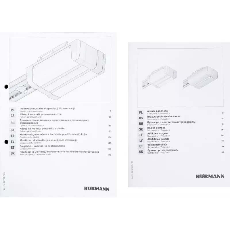 Hörmann Supramatic E4 868MHz BiSecure motor para puerta de garaje