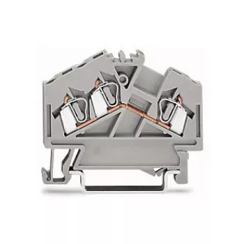WAGO 280-641 borne de paso de 3 conductores, 2,5 mm, gris
