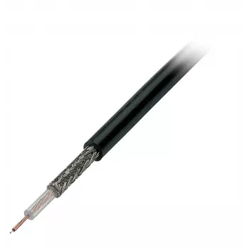 EFB Elektronik cable coaxial RG174 U, 50 Ohm, negro, 100m