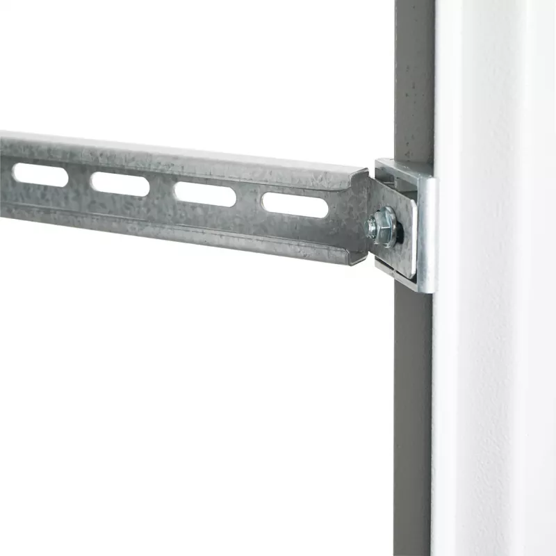 Perfil en C EFB Elektronik para gestión de cables, profundidad 800 mm, acero galvanizado en caliente, plata