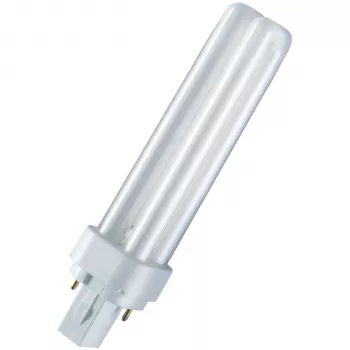 Lámpara fluorescente compacta OSRAM DULUX D 18W/830 G24d-2, blanco cálido