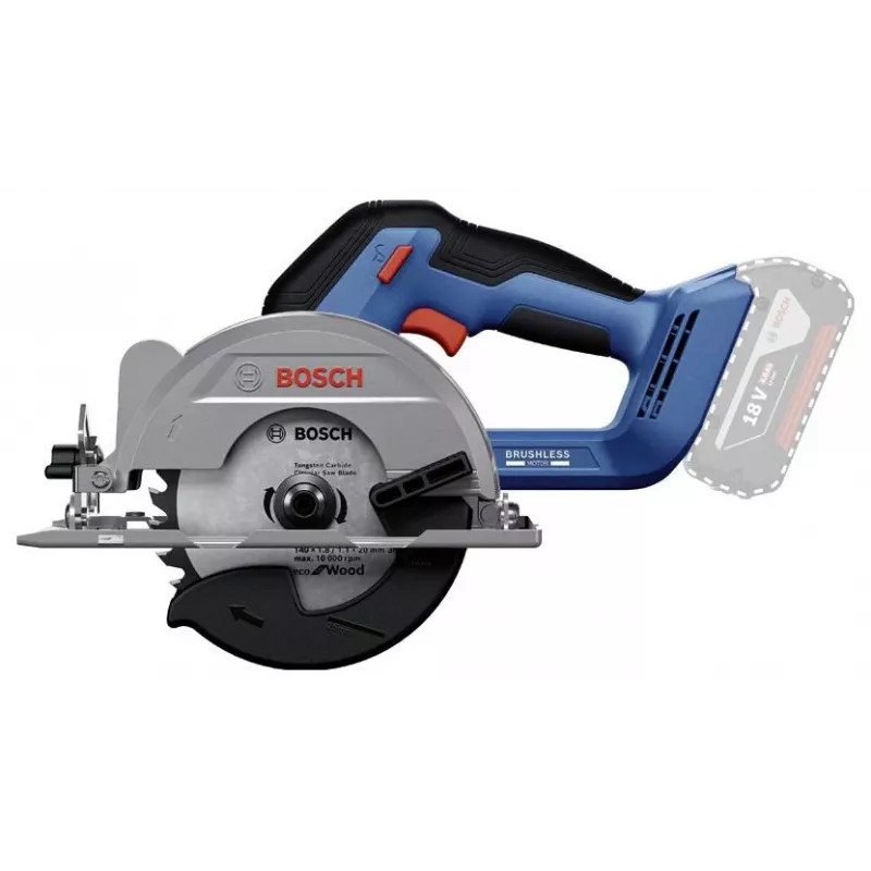 Sierra circular de mano a batería BOSCH Professional GKS 18V-51 Solo, 18V, azul/negro, hoja de sierra Ø 140 mm, sin batería ni cargador, en L-BOXX