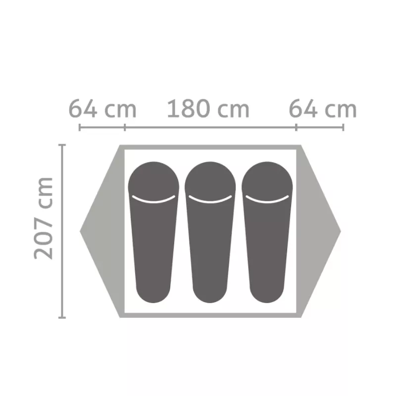 Tienda de campaña Salewa Latitude III para 3 personas - Cactus/Grey
