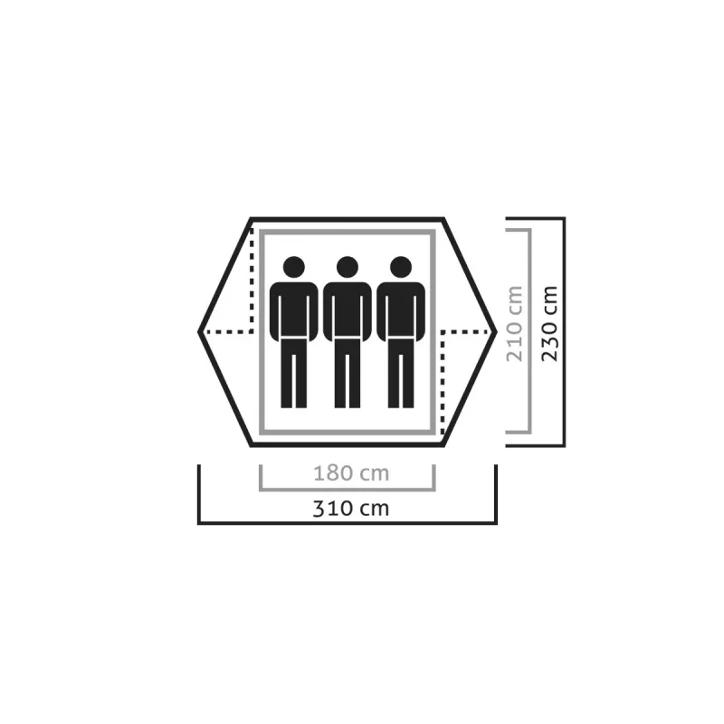 Tienda de campaña tipo cúpula Salewa Denali III para 3 personas - Cactus/Grey