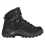 Botas de senderismo LOWA Renegade GTX Mid Ws - Mujer - Negro/Turquesa