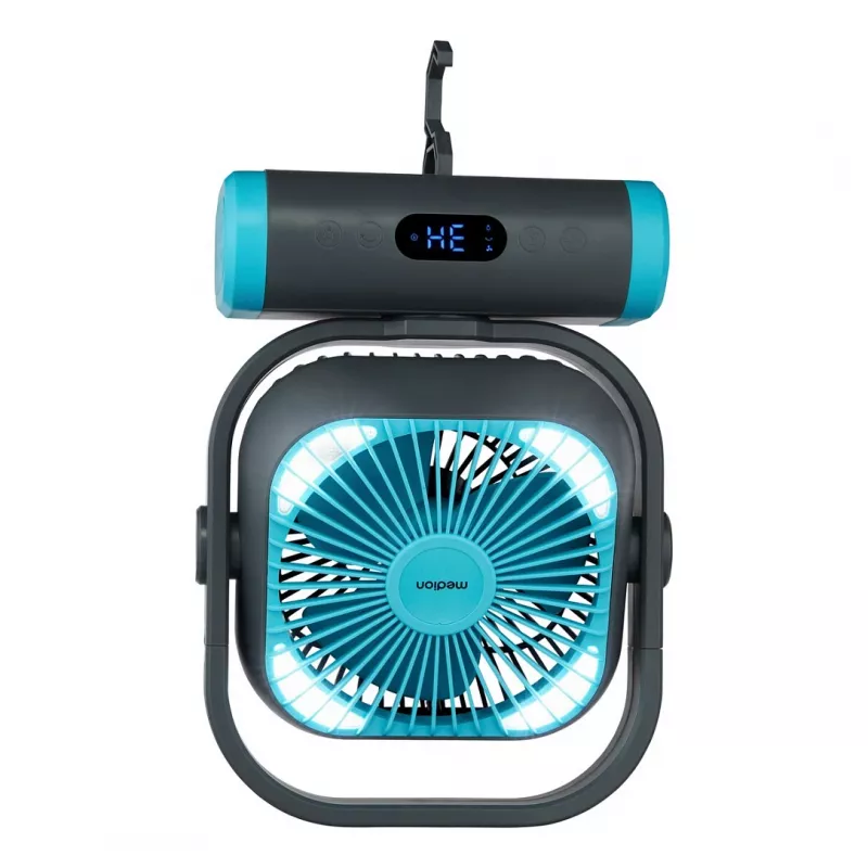 MEDION LIFE Camping Fan E10 TF (MD 12065) Gris/Azul