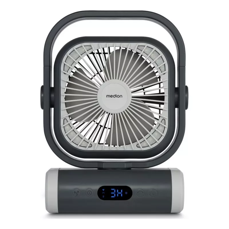 MEDION LIFE Camping Fan E10 TF (MD 12065) Gris/Blanco