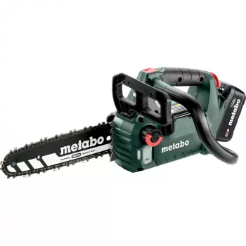 METABO MS 18 LTX BL 25 (601595900) SET Motosierra a batería (Verde/Negro, batería Li-Ion 4,0Ah 18V)