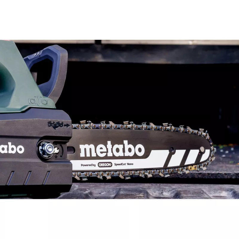 METABO MS 18 LTX BL 25 (601595900) SET Motosierra a batería (Verde/Negro, batería Li-Ion 4,0Ah 18V)
