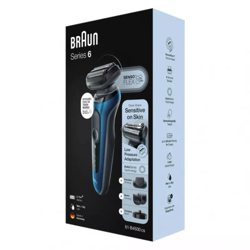 Braun Series 6 61-B4500cs afeitadora de lámina azul