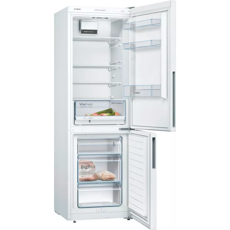 Bosch KGV362WEAS Frigorífico-congelador, blanco, 308 L de capacidad total, clase energética E