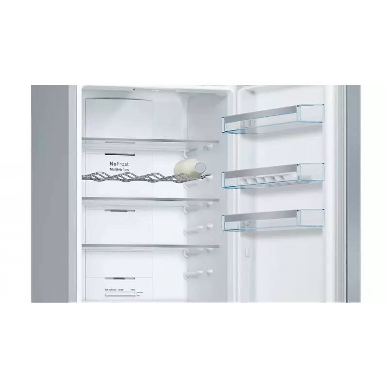 Bosch KGN397LEQ Frigorífico-congelador de pie con NoFrost, VitaFresh, 363 l, acabado inox, clase de eficiencia energética E