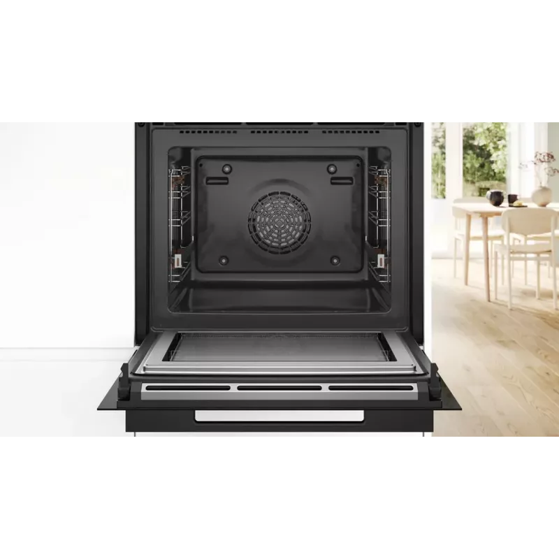 Bosch HMG976KB1 Serie 8 Horno-microondas integrable con función de vapor, 71 l, negro