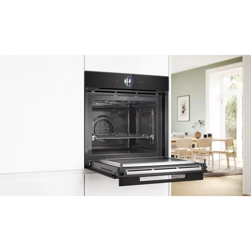 Bosch HMG976KB1 Serie 8 Horno-microondas integrable con función de vapor, 71 l, negro