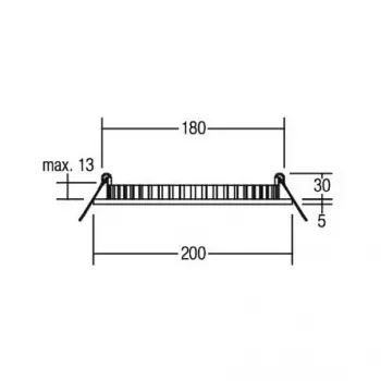 Brumberg 12217073 EB-Panel FLAT30 Round White 830 16W 24V panel LED de techo empotrable