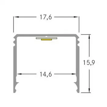 Brumberg 53381263 Perfil LED AB-Profil QUALITYFLEX aluminio 2000mm