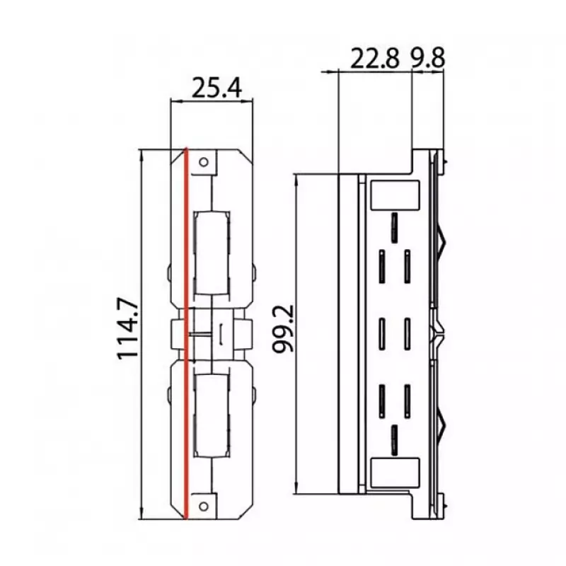 Brumberg 87114070 Conector eléctrico para carril de 3 fases ONETRACK DALI Blanco