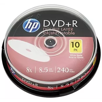 Verbatim DVD+R DL 8.5GB 8x HP imprimibles carrete (10 discos)