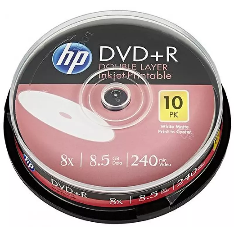 Verbatim DVD+R DL 8.5GB 8x HP imprimibles carrete (10 discos)