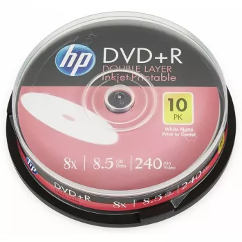 Verbatim DVD+R DL 8.5GB 8x HP imprimibles carrete (10 discos)