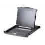 ATEN CL1000M consola KVM LCD de 17 pulgadas de raíl único US - montaje en rack 1U - PS/2 y USB - distribución US