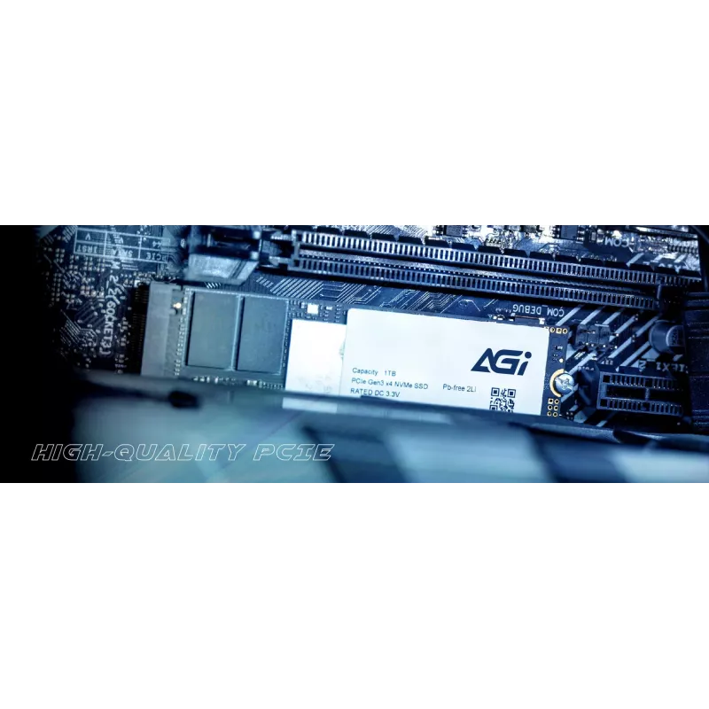 AGI TECHNOLOGY 512GB SSD M.2 2280 PCIe Gen3 x4 NVMe, 3000MB/s de lectura, 1400MB/s de escritura