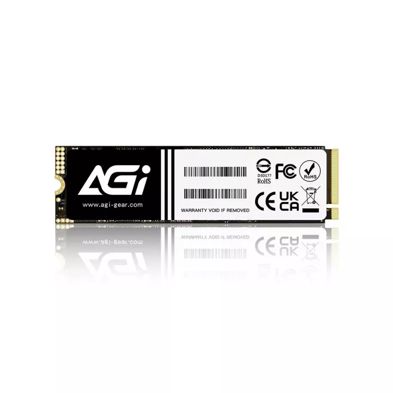 AGI TECHNOLOGY 512GB SSD M.2 2280 PCIe Gen3 x4 NVMe, 3000MB/s de lectura, 1400MB/s de escritura