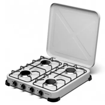 BROCK GS 004 W Cocina de gas con cuatro quemadores LPG G30/G31 blanca