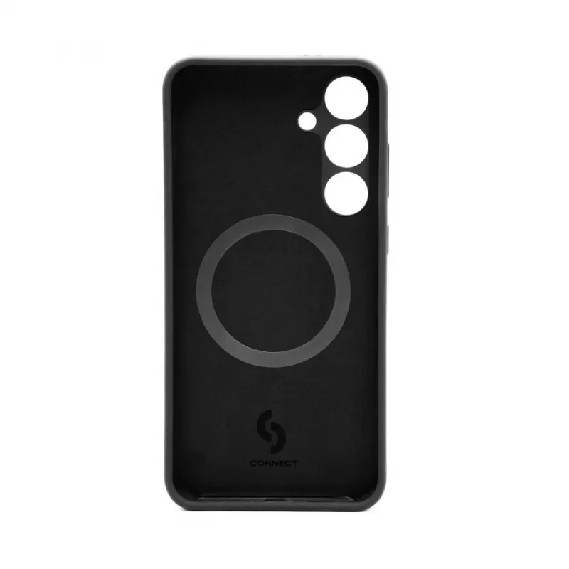 Connect Samsung Galaxy S24 Plus Funda de silicona magnética Soft Touch de calidad premium negra
