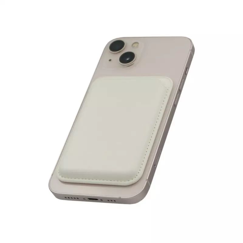 Evelatus Monedero universal de piel sintética PU con MagSafe blanco